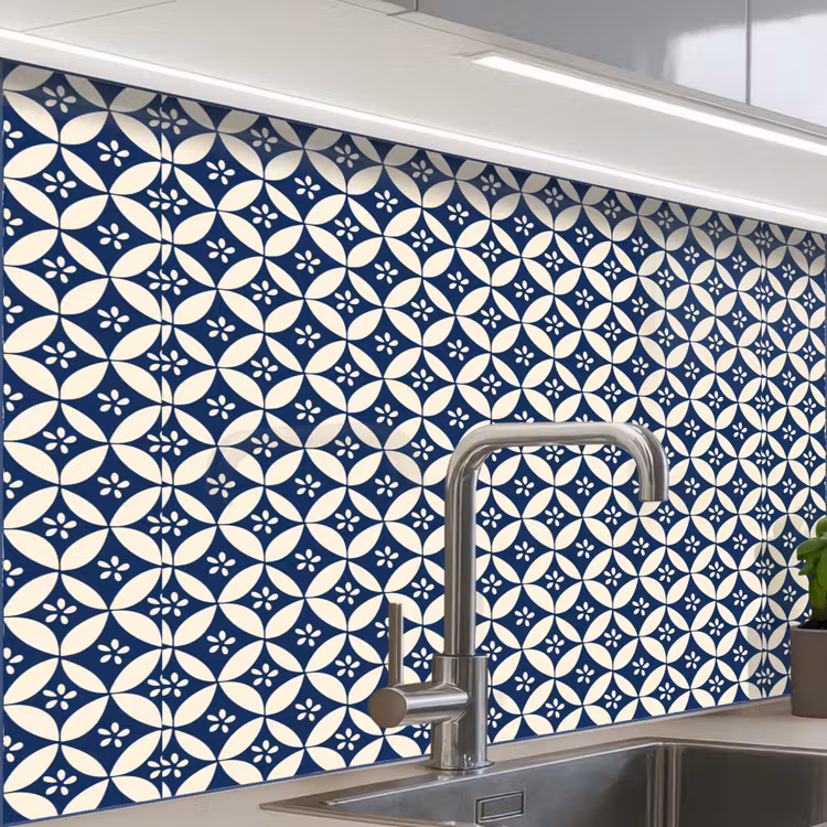 Crédence cuisine - Japon - Motifs - Bleu — 1
