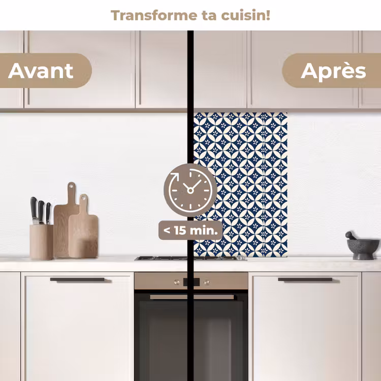 Crédence cuisine - Japon - Motifs - Bleu — 2