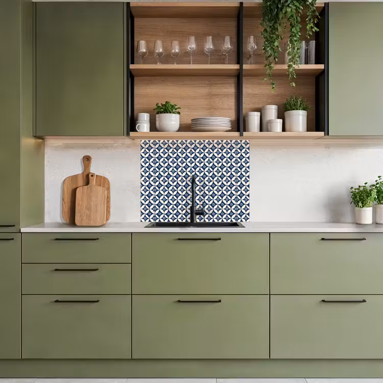 Crédence cuisine - Japon - Motifs - Bleu — 7