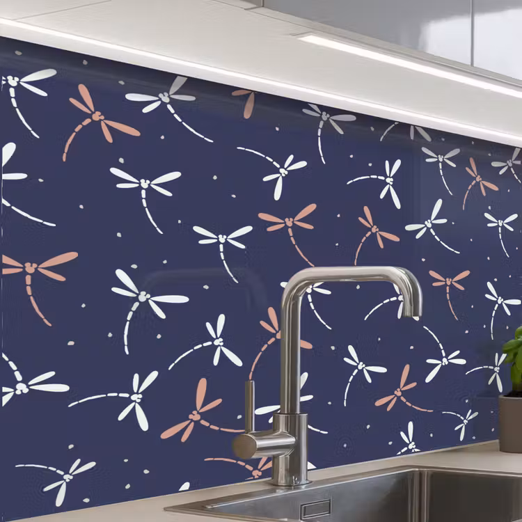 Crédence cuisine - Libelle - Motifs - Pastel - Japonais — 1