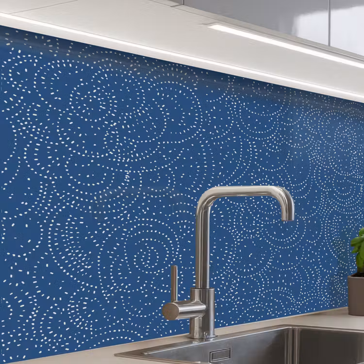 Crédence cuisine - Motif - Bleu - Japon — 1