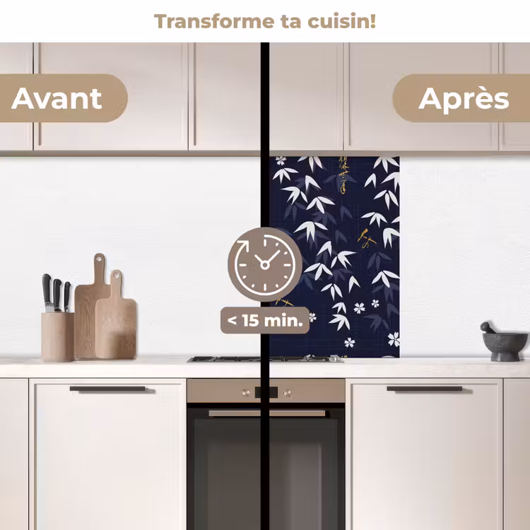 Crédence cuisine - Sakura - Fleur - Motif - Japon — 2