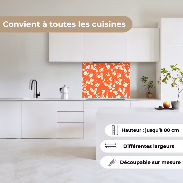 Crédence cuisine - Sakura - Fleurs - Motif - Japon — 6