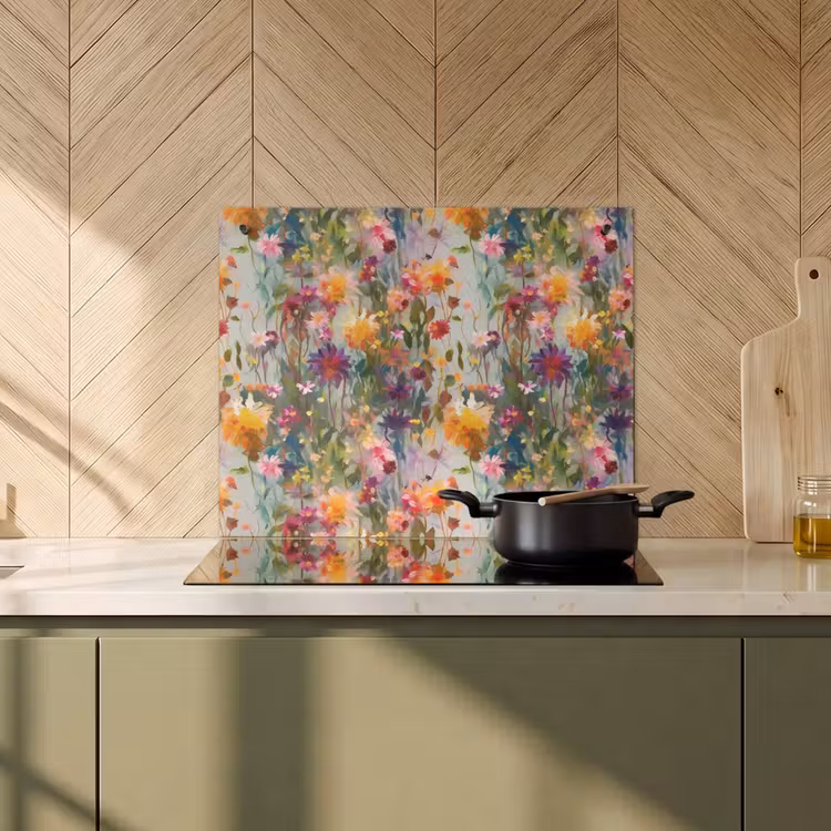 Beschemer à induction avec crochets - Été - Coloré - Motif - Fleurs — 1