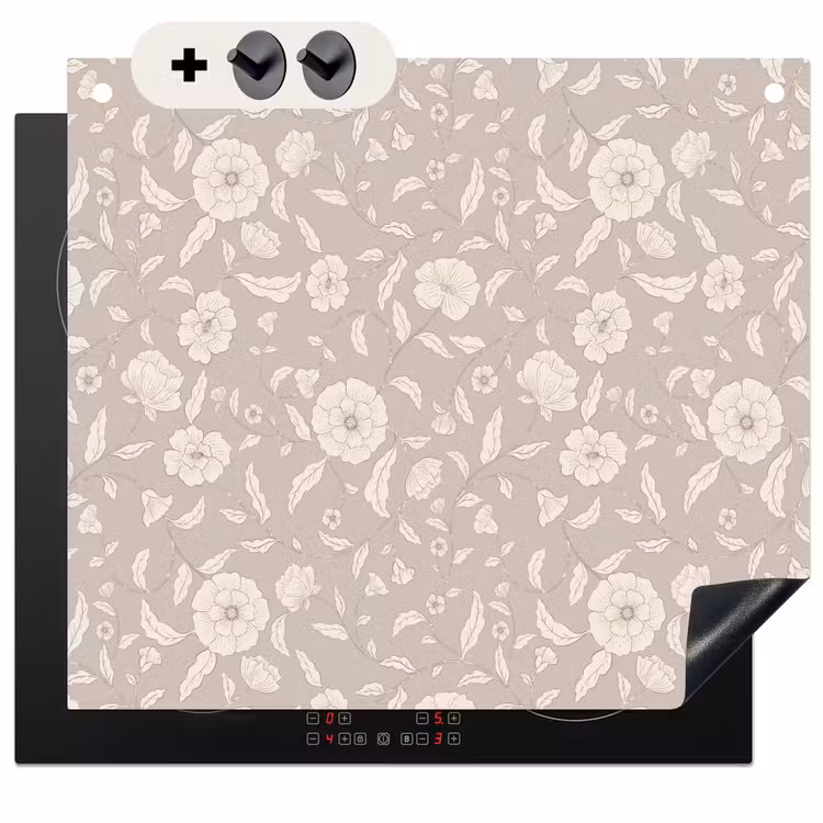 Beschemer à induction avec crochets - Fleurs - Pétales - Motif — 3