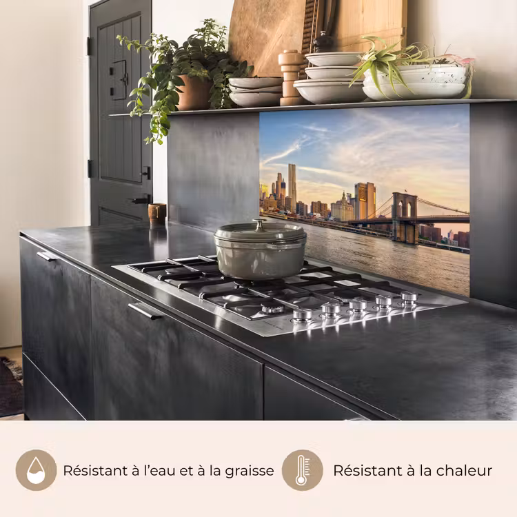 Crédence cuisine - Skyline - New York - Pont - Gratte-ciel — 4