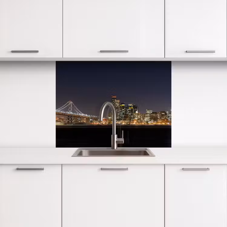 Crédence cuisine - Eclairage - Ciel - Gratte-ciel - Skyline — 3
