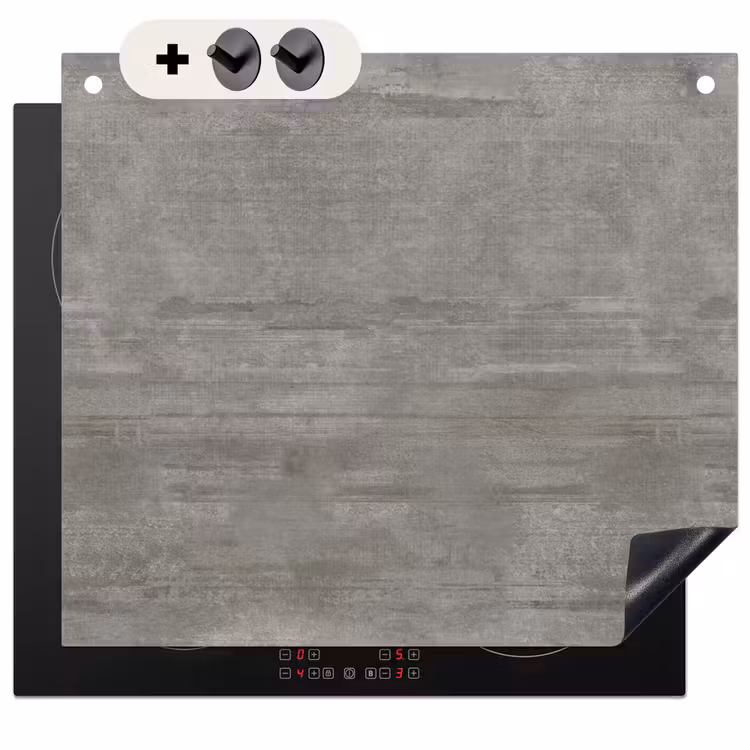 Beschemer à induction avec crochets - Motif - Béton - Gris — 3