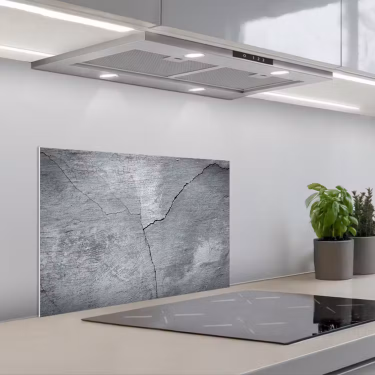Fond de hotte - Béton - Gris - Fissure — 1