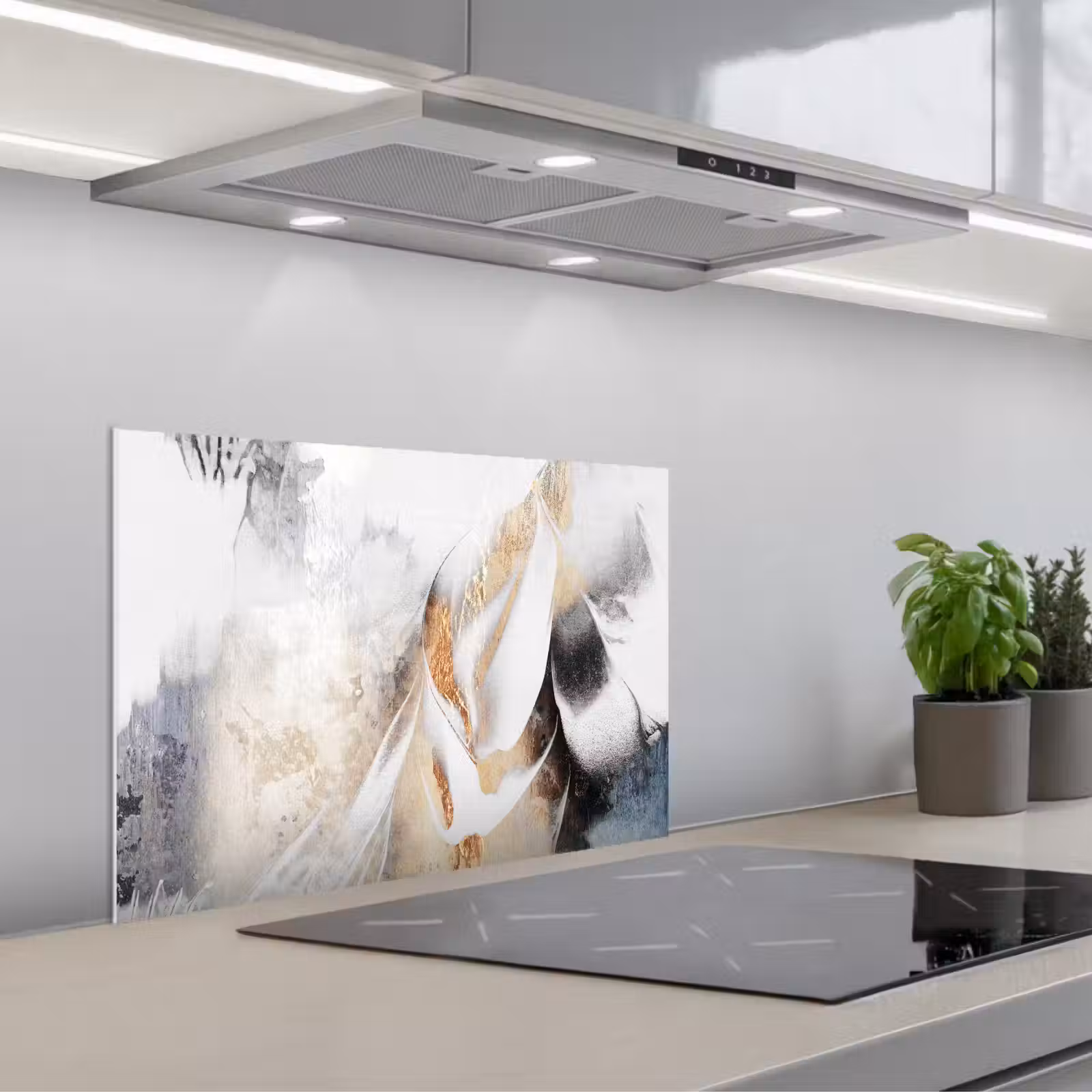 Fond de hotte - Abstrait - Or - Design - Luxe — 1