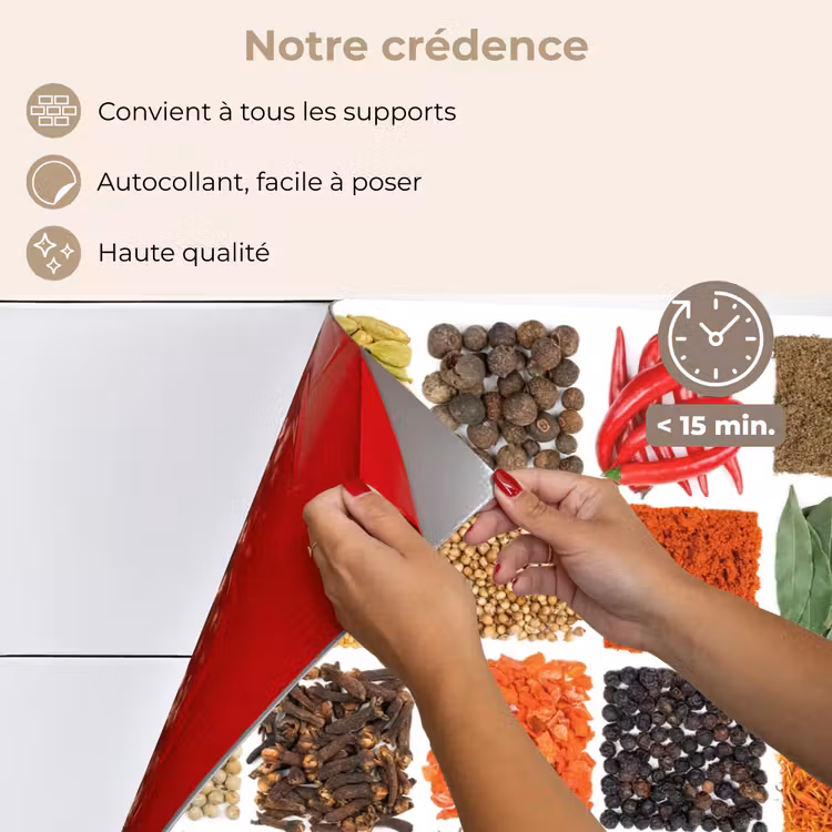 Fond de hotte - Carrés - Épices - Graphiques — 4