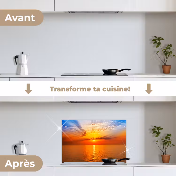 Fond de hotte - Coucher de soleil - Mer - Ciel - Orange - Horizon - Eau — 7