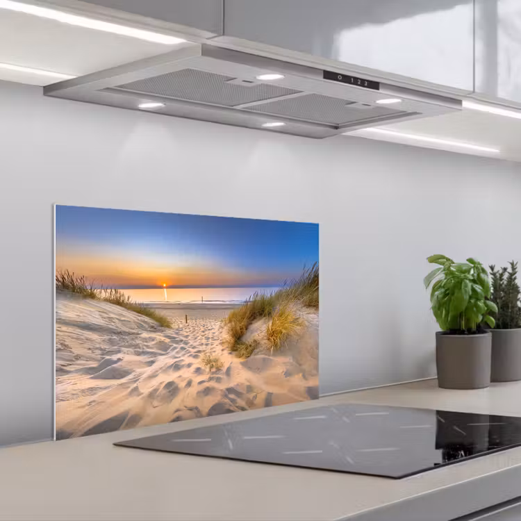 Fond de hotte - Dune - Coucher de soleil - Horizon - Plage - Herbe — 1