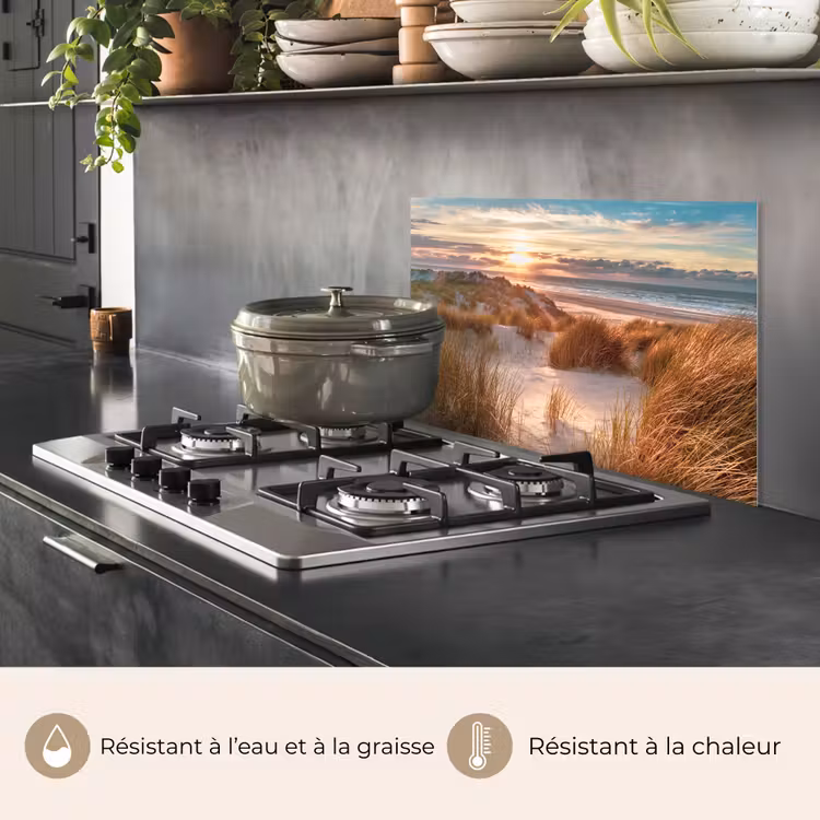 Fond de hotte - Dune - Plantes - Coucher de soleil - Plage - Mer — 2