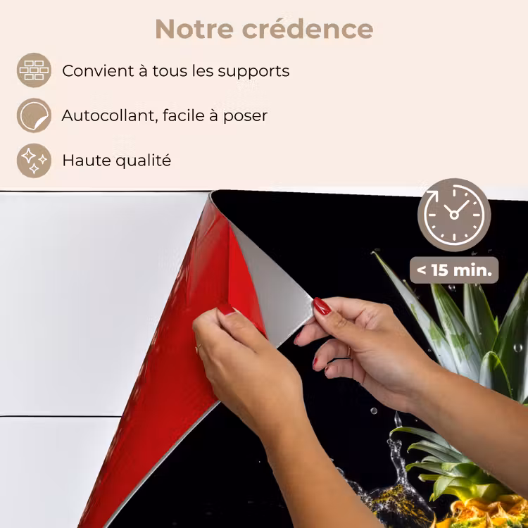 Fond de hotte - Ananas - Fruit - Eau - Plantes - Noir — 4