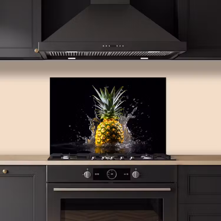 Fond de hotte - Ananas - Fruit - Eau - Plantes - Noir — 5