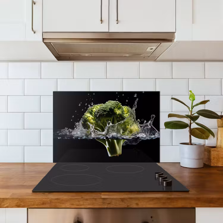 Fond de hotte - Brocoli - Vert - Eau - Noir — 3