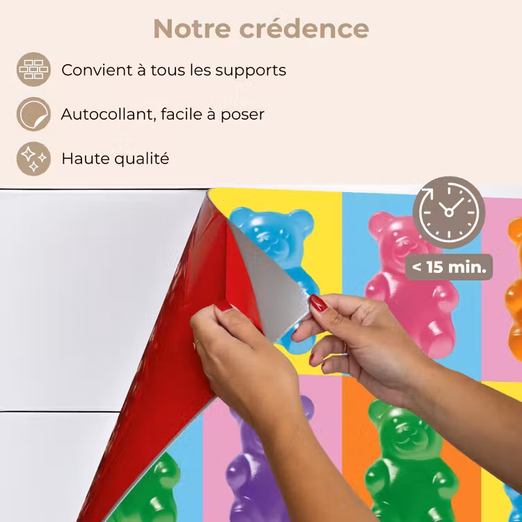 Fond de hotte - Art- bonbons - colorés — 4