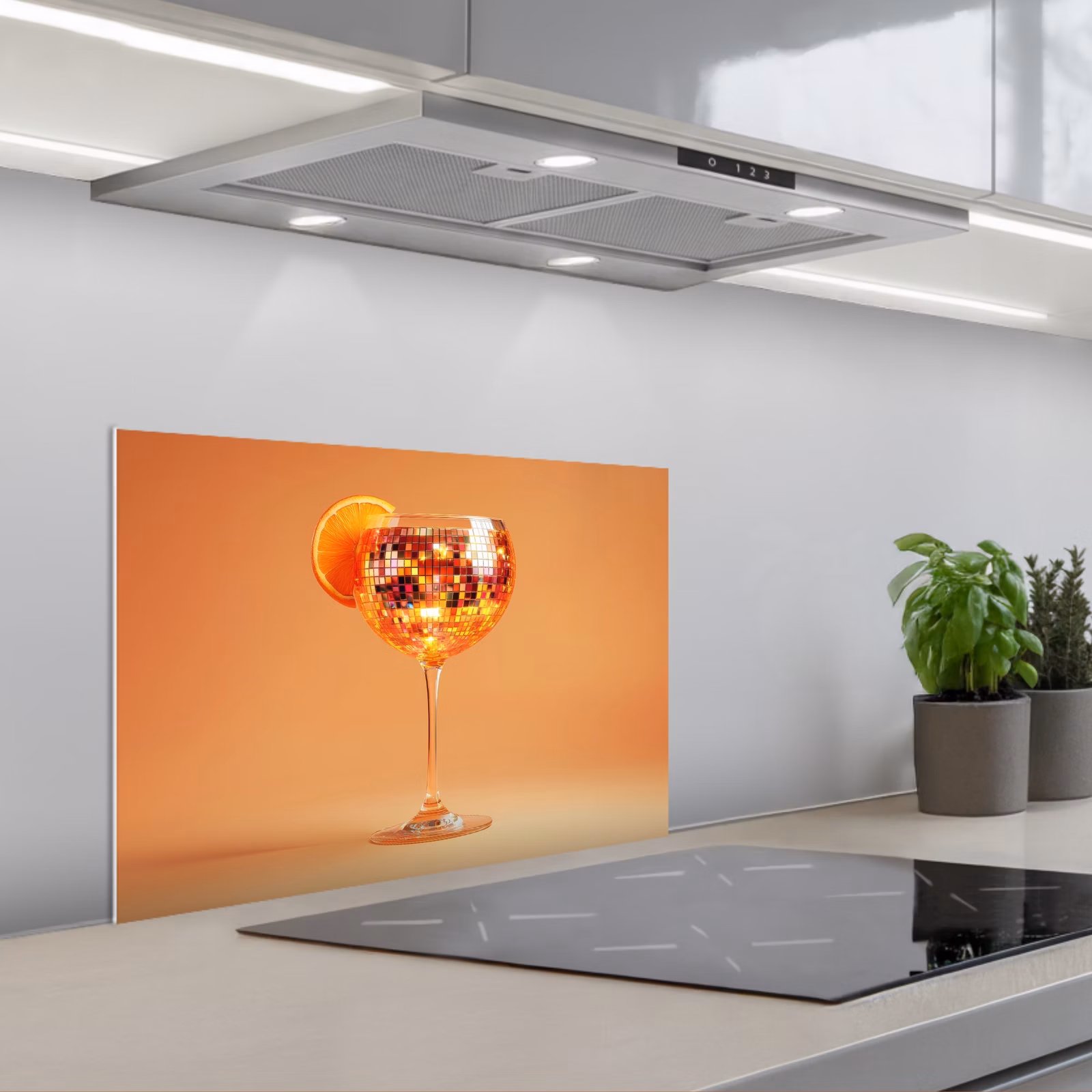 Fond de hotte - Boisson - Orange - Paillettes - Disco — 1