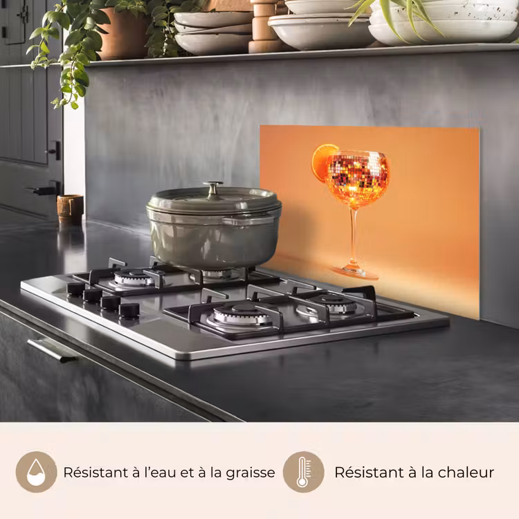 Fond de hotte - Boisson - Orange - Paillettes - Disco — 2