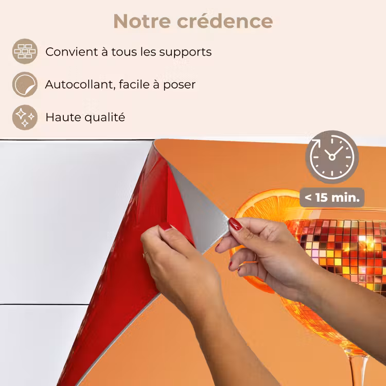 Fond de hotte - Boisson - Orange - Paillettes - Disco — 4