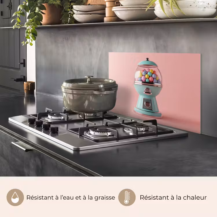 Fond de hotte - Chewing-gum - Rétro - Bonbons - Rose — 2