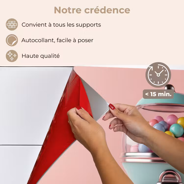 Fond de hotte - Chewing-gum - Rétro - Bonbons - Rose — 4