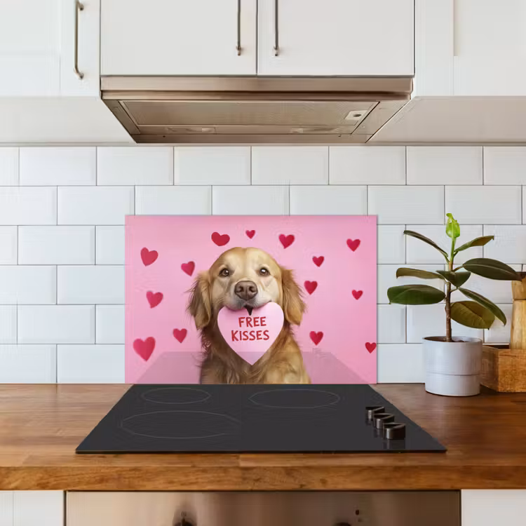 Fond de hotte - Chien - Baiser - Valentin - Coeurs — 3