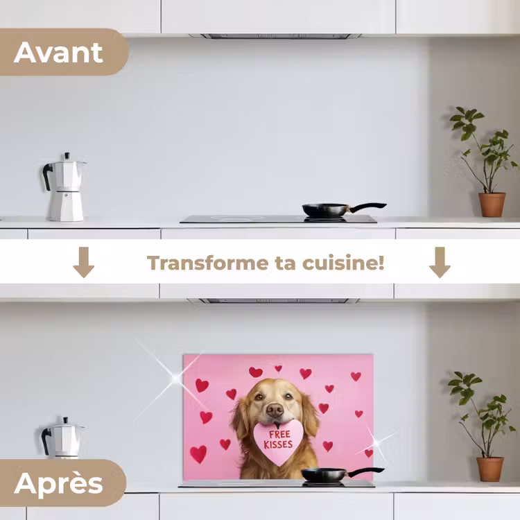 Fond de hotte - Chien - Baiser - Valentin - Coeurs — 7
