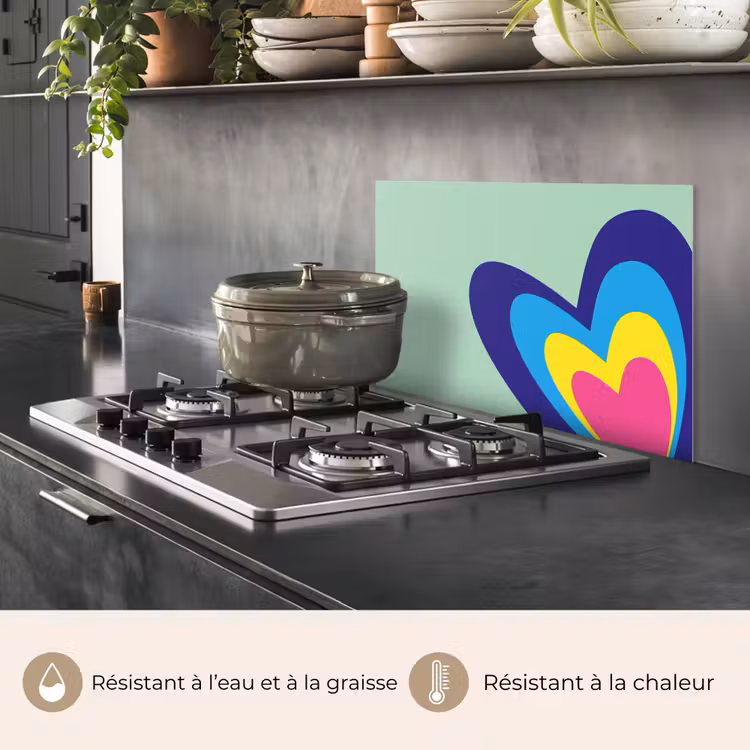 Fond de hotte - Coeurs - Colorés - Valentin — 2