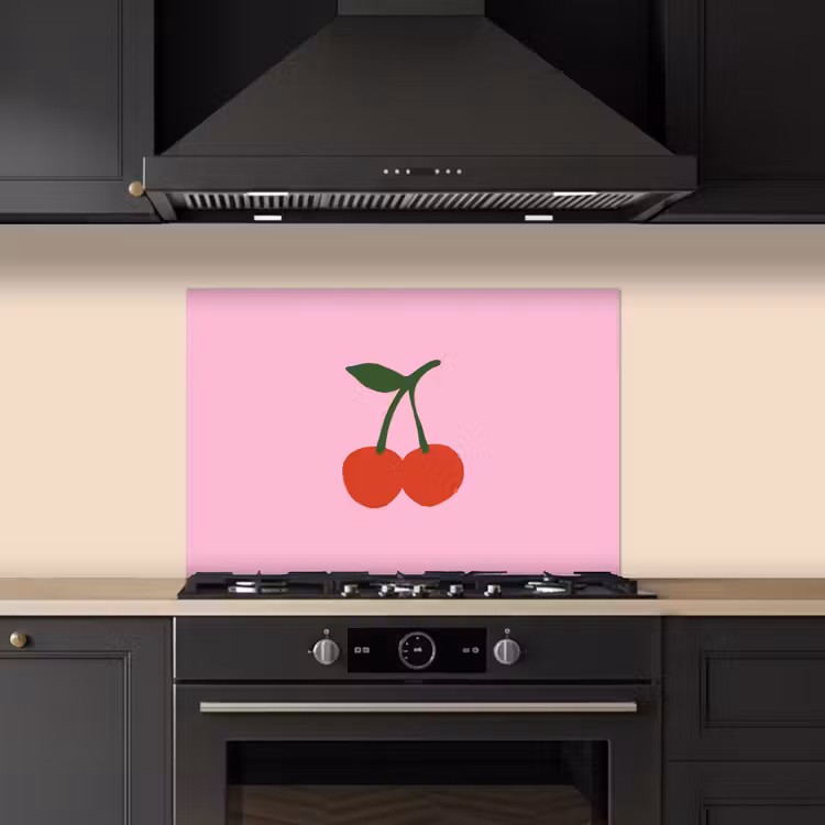 Fond de hotte - Cerises - Rose - Illustration — 5
