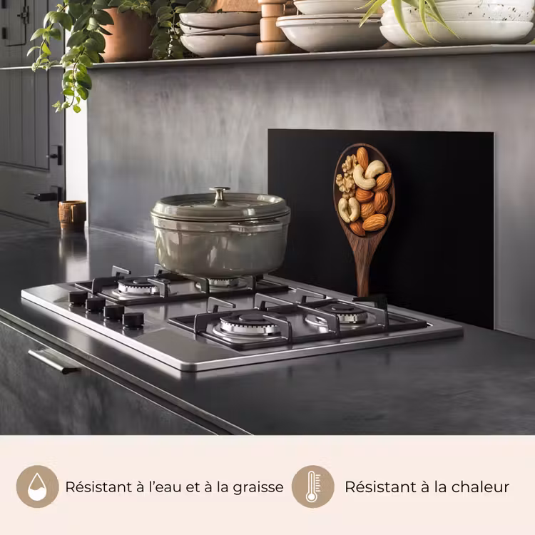 Fond de hotte - Bois - Noyer - Noir — 2