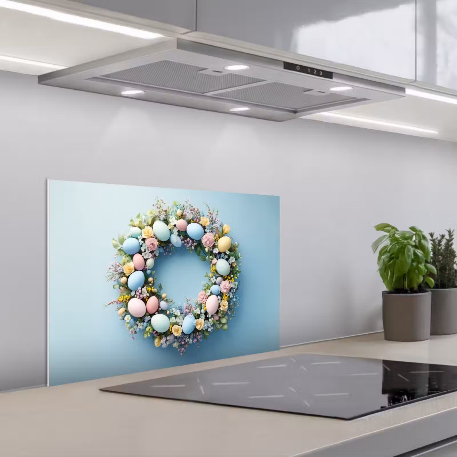 Fond de hotte - Couronne - Oeufs - Fleurs — 1
