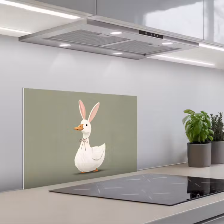 Fond de hotte - Canard - Oreilles de lapin - Gris — 1