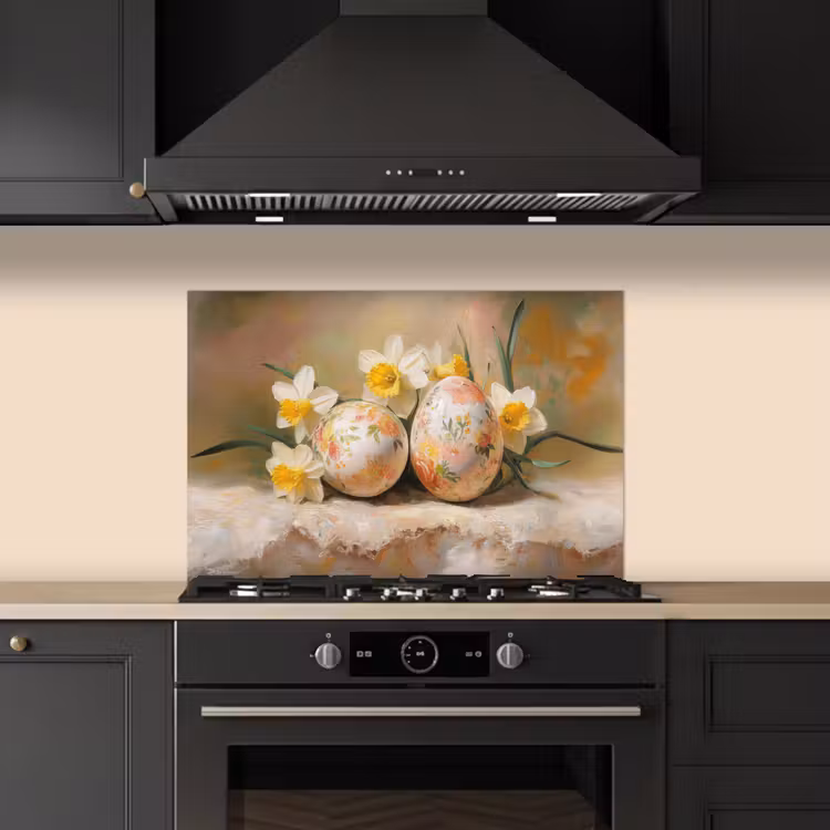 Fond de hotte - Fleurs - Oeufs - Peints — 5