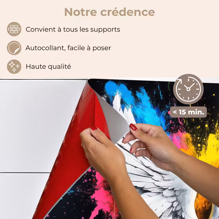 Fond de hotte - Ailes - éclaboussures de peinture - coloré — 4