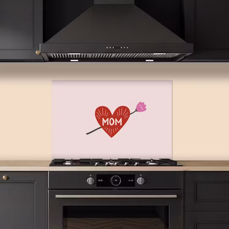 Fond de hotte - Coeur - Rouge - Fleur - Mère — 5