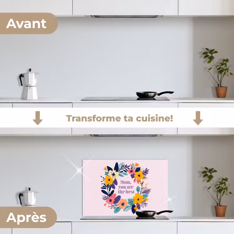 Fond de hotte - Couronne de fleurs - Colorée - Mère — 7