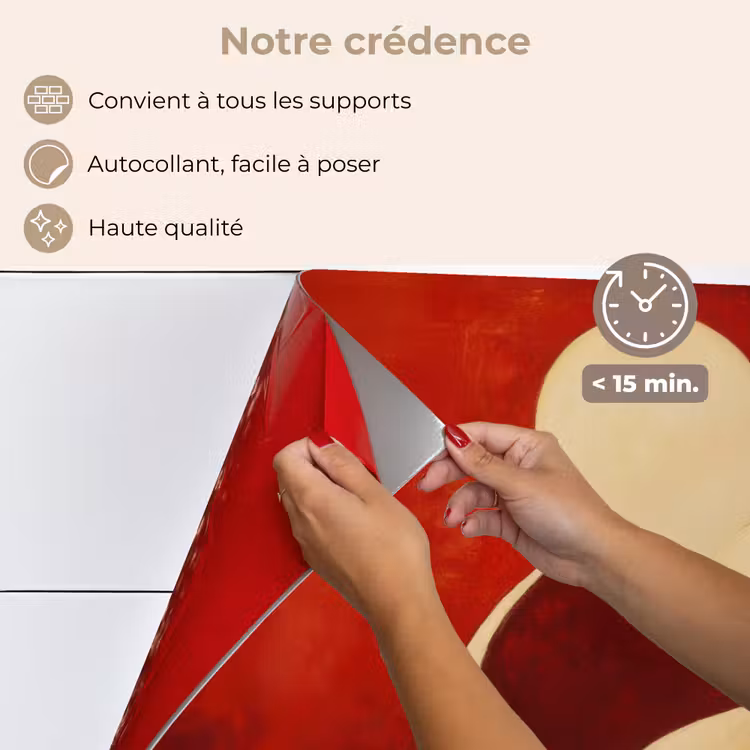 Fond de hotte - Abstrait - Mère - Enfant - Rouge — 4