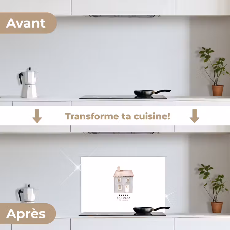 Fond de hotte - Bleu clair - Maison - Maman - Texte — 7