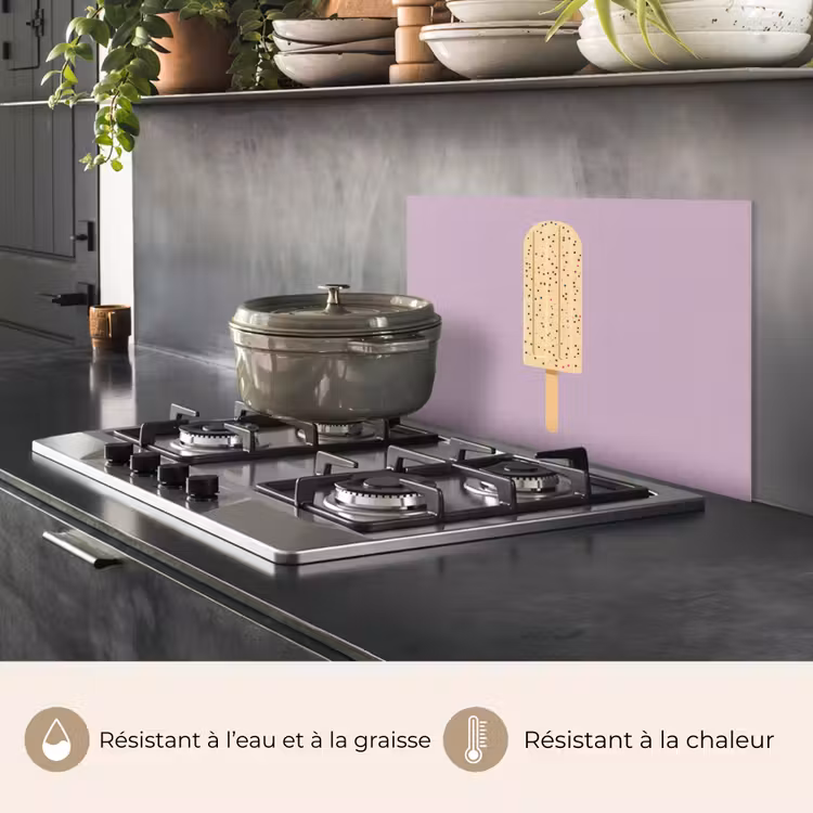 Fond de hotte - Beige - Glace - Moucheté — 2