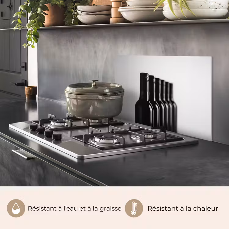 Fond de hotte - Bouteilles de vin - Noir - Minimaliste — 2