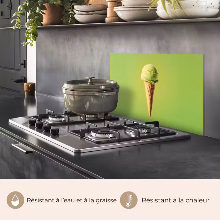 Fond de hotte - Corne - Cuillère à glace - Verte — 2