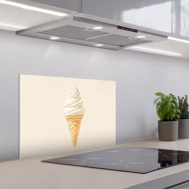 Fond de hotte - Cornet de glace - Blanc — 1