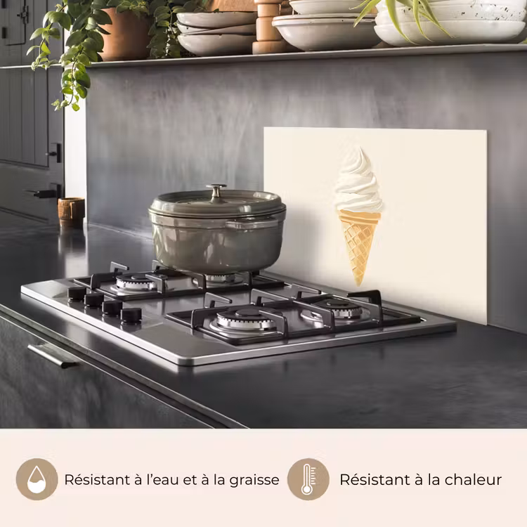 Fond de hotte - Cornet de glace - Blanc — 2