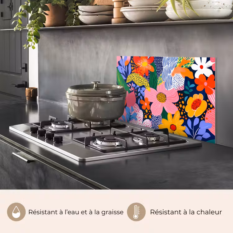Fond de hotte - Coloré - Fleurs - Abstrait - Points — 2