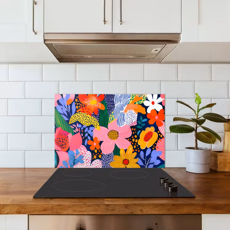 Fond de hotte - Coloré - Fleurs - Abstrait - Points — 3