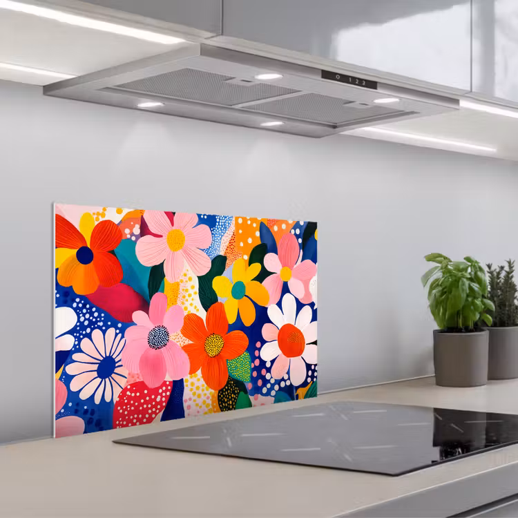 Fond de hotte - Fleurs - Colorées - Points — 1