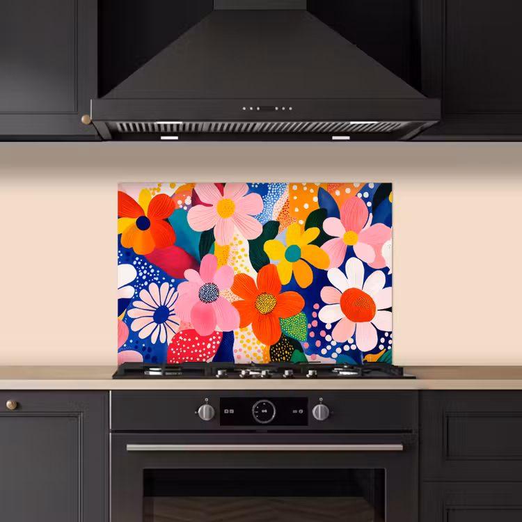 Fond de hotte - Fleurs - Colorées - Points — 5