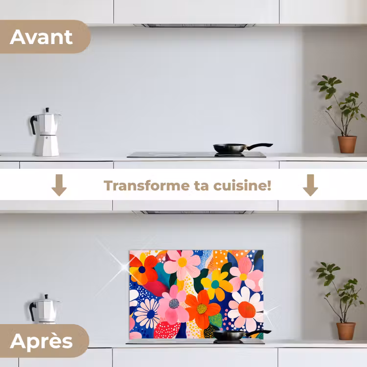 Fond de hotte - Fleurs - Colorées - Points — 7